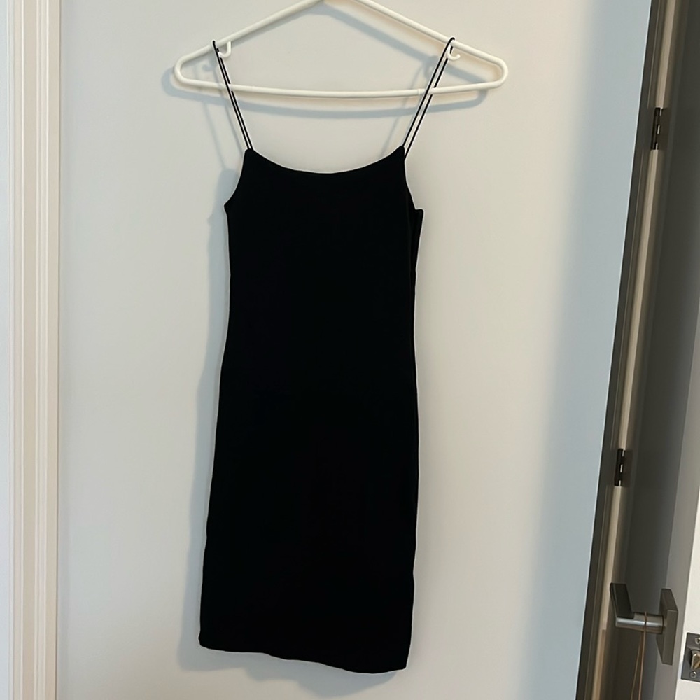 Black Spaghetti Strap Mini Dress